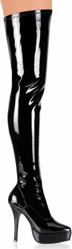 Pleaser Plateau Overknee Laarzen -39 Shoes- INDULGE-3000 US 9 Zwart 3 Pleaser Plateau Overknee Laarzen -39 Shoes- INDULGE-3000 US 9 Zwart