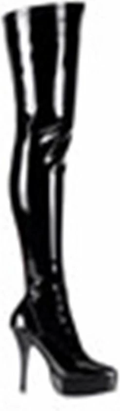 Pleaser Plateau Overknee Laarzen -39 Shoes- INDULGE-3000 US 9 Zwart 4 Pleaser Plateau Overknee Laarzen -39 Shoes- INDULGE-3000 US 9 Zwart - Afbeelding 2