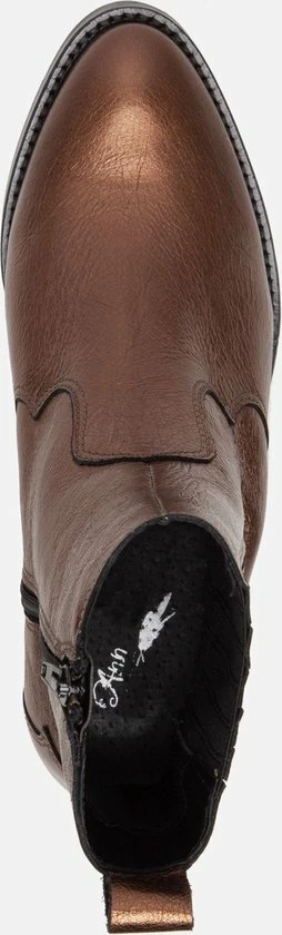 Ann Rocks Ann Rocks Enkellaarsjes Brons Leer - Maat 37 4 Ann Rocks Ann Rocks Enkellaarsjes Brons Leer - Maat 37 - Afbeelding 2