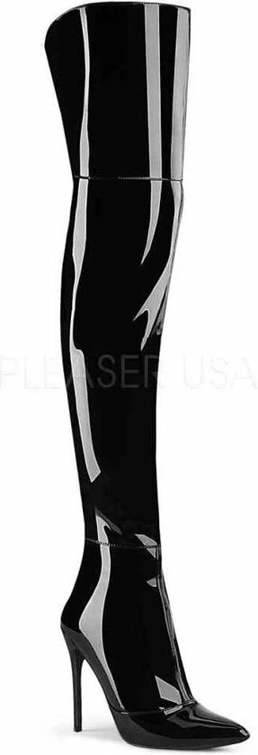 Pleaser COURTLY-3012 - (EU 38 = US 8) - 5 Stretch Thigh High Boot, Back Zip 3 Pleaser COURTLY-3012 - (EU 38 = US 8) - 5 Stretch Thigh High Boot, Back Zip