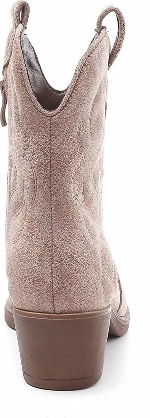 Cowboy Laarzen - Suéde - Taupe / Nude - Maat 39 - Dames - Musthave - Western Boots - Smile Favorites - Laarzen 5 Cowboy Laarzen - Suéde - Taupe / Nude - Maat 39 - Dames - Musthave - Western Boots - Smile Favorites - Laarzen - Afbeelding 3