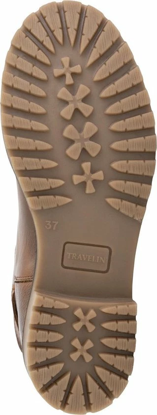 Travelin' Vadfoss Dames Enkellaarzen - Wol Gevoerde Boots - Cognac Leer - Maat 42 8 Travelin' Vadfoss Dames Enkellaarzen - Wol Gevoerde Boots - Cognac Leer - Maat 42 - Afbeelding 6