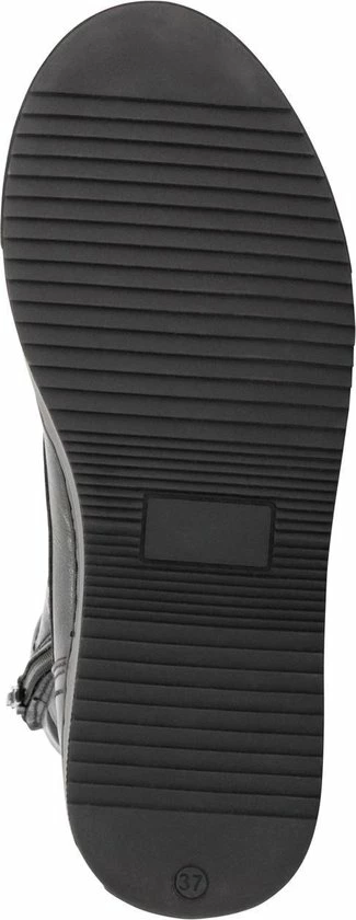 NoGRZ D.Stalpaert Hoge Leren Damessneakers - Gevoerde Veterschoenen - Zwart Leer - Maat 39 8 NoGRZ D.Stalpaert Hoge Leren Damessneakers - Gevoerde Veterschoenen - Zwart Leer - Maat 39 - Afbeelding 6