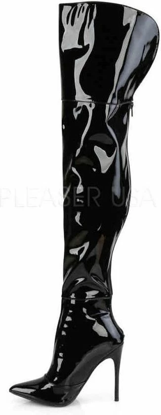 Pleaser COURTLY-3012 - (EU 38 = US 8) - 5 Stretch Thigh High Boot, Back Zip 5 Pleaser COURTLY-3012 - (EU 38 = US 8) - 5 Stretch Thigh High Boot, Back Zip - Afbeelding 3