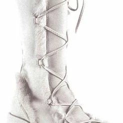 Demonia Plateau Laarzen -40 Shoes- CAMEL-311 US 10 Wit