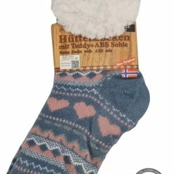 Antonio Huissokken - Huissokken Hartjes - Lavendel Blauw Roze - Dames - Antislip ABS - One Size (35-42) - Hüttensocken - Warme Sokken - Warme Huissok