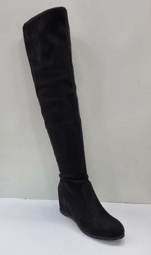 Pretty Shoes Breda Dames - Laars - Zwart - Maat 37 - Kunstsuede 4 Pretty Shoes Breda Dames - Laars - Zwart - Maat 37 - Kunstsuede - Afbeelding 2