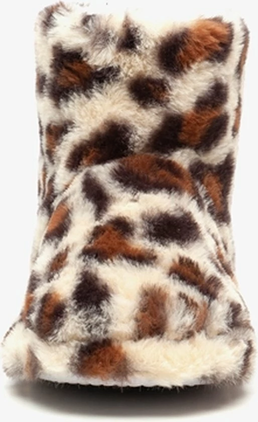 Thu!s Dames Sloffen Met Luipaardprint - Beige - Maat 41 - Pantoffels 4 Thu!s Dames Sloffen Met Luipaardprint - Beige - Maat 41 - Pantoffels - Afbeelding 2