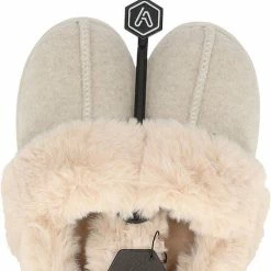 Apollo | Instap Sloffen Dames | Vilt | Offwhite | Maat 41/42 | Dames Pantoffels -Dames-schoenen Winkel 519x840