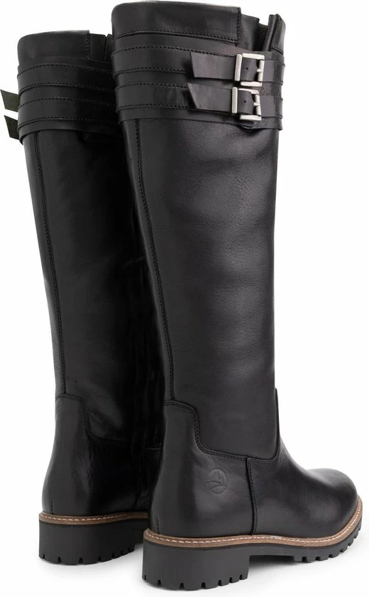 Travelin' Stavanger Leren Dames Laarzen - Wol Gevoerde Laars - Zwart Leer - Maat 38 6 Travelin' Stavanger Leren Dames Laarzen - Wol Gevoerde Laars - Zwart Leer - Maat 38 - Afbeelding 4