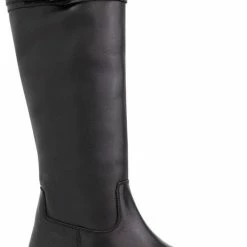 Travelin' Stavanger Leren Dames Laarzen - Wol Gevoerde Laars - Zwart Leer - Maat 38