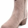 Cowboy Laarzen - Suéde - Taupe / Nude - Maat 39 - Dames - Musthave - Western Boots - Smile Favorites - Laarzen -Dames-schoenen Winkel 535x840 2