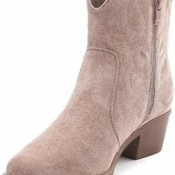 Cowboy Laarzen - Suéde - Taupe / Nude - Maat 39 - Dames - Musthave - Western Boots - Smile Favorites - Laarzen