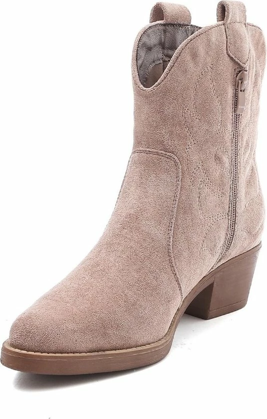 Cowboy Laarzen - Suéde - Taupe / Nude - Maat 39 - Dames - Musthave - Western Boots - Smile Favorites - Laarzen 3 Cowboy Laarzen - Suéde - Taupe / Nude - Maat 39 - Dames - Musthave - Western Boots - Smile Favorites - Laarzen