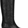 Sacha - Dames - Zwarte Leren Cowboylaarzen - Maat 41