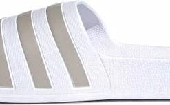 Adidas Slippers - Maat 40.5 - Unisex - Wit/Zilver -Dames-schoenen Winkel 550x152