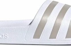 Adidas Slippers - Maat 40.5 - Unisex - Wit/Zilver