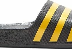 Adidas Slippers - Maat 40.5 - Unisex - Zwart/geel