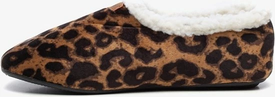 Thu!s Gevoerde Dames Pantoffels Met Luipaardprint - Bruin - Maat 42 - Sloffen 5 Thu!s Gevoerde Dames Pantoffels Met Luipaardprint - Bruin - Maat 42 - Sloffen - Afbeelding 3