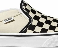 Vans Asher Checkerboard Dames Sneakers - Black/White - Maat 39