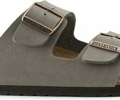 Birkenstock Arizona Slippers Stone Regular-fit | Grijs | Imitatieleer | Maat 39