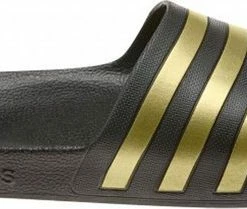 Adidas Slippers - Maat 40.5 - Unisex - Zwart/geel -Dames-schoenen Winkel 550x209 2