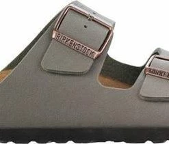 Birkenstock Arizona Slippers Stone Regular-fit | Grijs | Imitatieleer | Maat 39 -Dames-schoenen Winkel 550x211 1