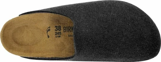 Birkenstock Amsterdam Anthracite Narrow VEG Felt Wooly Home Unisex Pantoffels - Antraciet - Maat 38 18 Birkenstock Amsterdam Anthracite Narrow VEG Felt Wooly Home Unisex Pantoffels - Antraciet - Maat 38 - Afbeelding 16