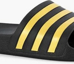 Adidas Slippers - Maat 40.5 - Unisex - Zwart/geel -Dames-schoenen Winkel 550x214 1