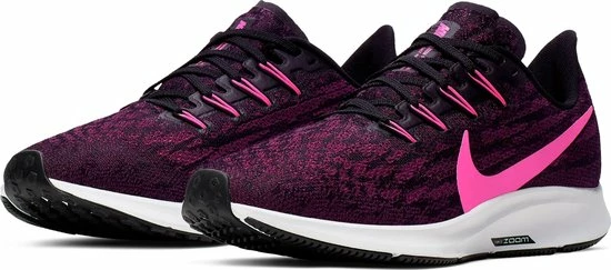 Nike Wmns Air Zoom Pegasus 36 Dames Hardloopschoenen - Black/Pink Blast-True Berry-White - Maat 38,5 3 Nike Wmns Air Zoom Pegasus 36 Dames Hardloopschoenen - Black/Pink Blast-True Berry-White - Maat 38,5