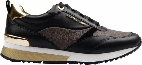 Michael Kors Allie Stride Dames Sneakers - Black/Brown - Maat 39 10 Michael Kors Allie Stride Dames Sneakers - Black/Brown - Maat 39 - Afbeelding 8
