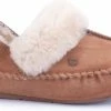 Warmbat Barrine Suede Dames Pantoffels - Cognac - Maat 39