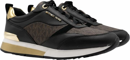 Michael Kors Allie Stride Dames Sneakers - Black/Brown - Maat 39 5 Michael Kors Allie Stride Dames Sneakers - Black/Brown - Maat 39 - Afbeelding 3