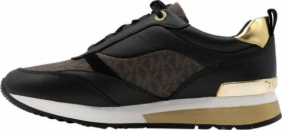 Michael Kors Allie Stride Dames Sneakers - Black/Brown - Maat 39 4 Michael Kors Allie Stride Dames Sneakers - Black/Brown - Maat 39 - Afbeelding 2