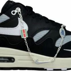 Nike Air Max 1 Patta Waves ''Black'' (With Bracelet) DQ0299-001 Maat 41 ZWART -Dames-schoenen Winkel 550x260 4