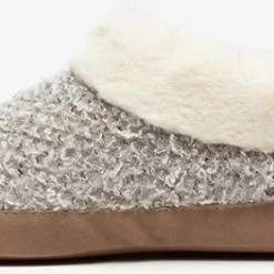 Thu!s Gebreide Dames Pantoffels - Grijs - Maat 39 - Sloffen -Dames-schoenen Winkel 550x263