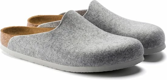 Birkenstock Amsterdam Light Gray Narrow VEG Felt Wooly Home Unisex Pantoffels - Lichtgrijs - Maat 38 4 Birkenstock Amsterdam Light Gray Narrow VEG Felt Wooly Home Unisex Pantoffels - Lichtgrijs - Maat 38 - Afbeelding 2