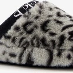 Supertrash Dames Pantoffels Met Luipaardprint - Grijs - Maat 39 - Sloffen