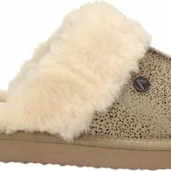 Alpacas Dames Pantoffel - Beige - Maat 38