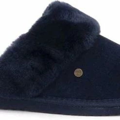 Warmbat Flurry Suede Dames Pantoffels - Dark Navy - Maat 42