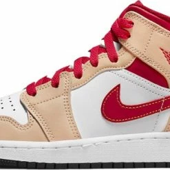 Air Jordan 1 Mid Light Cardinal Curry (GS)