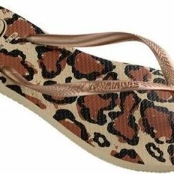 Havaianas Slim Animal Dames Slippers - Bruin/Zwart - Maat 37/38 -Dames-schoenen Winkel 550x305 9