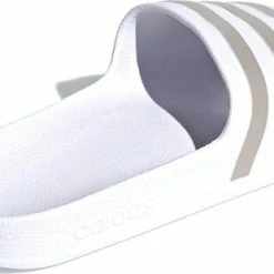 Adidas Slippers - Maat 40.5 - Unisex - Wit/Zilver -Dames-schoenen Winkel 550x310