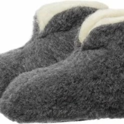 LuLu Wonen LuLu- Grijze Wollen Sloffen / Pantoffels Met Antislipzool - Maat 38 - Enkelhoog - Dames En Heren -Dames-schoenen Winkel 550x319 10