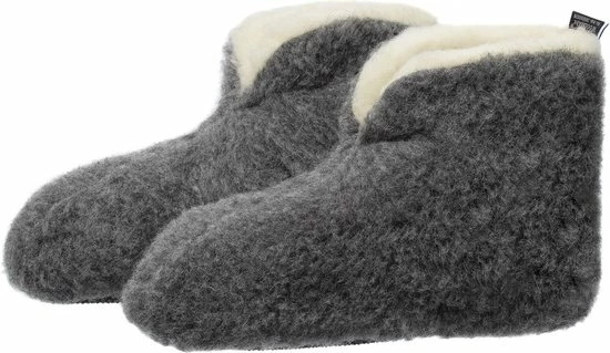 LuLu Wonen LuLu- Grijze Wollen Sloffen / Pantoffels Met Antislip Zool - Maat 41 - Enkelhoog - Dames En Heren 6 LuLu Wonen LuLu- Grijze Wollen Sloffen / Pantoffels Met Antislip Zool - Maat 41 - Enkelhoog - Dames En Heren - Afbeelding 4