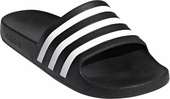 Adidas Slippers Adilette - UK 11 (maat 46) - Zwart/wit 3 Adidas Slippers Adilette - UK 11 (maat 46) - Zwart/wit