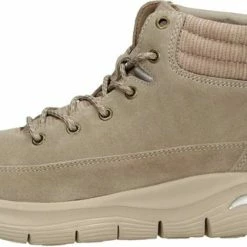 Skechers Arch Fit Smooth Veterboots Taupe Suede - Dames - Maat 40 -Dames-schoenen Winkel 550x321 1