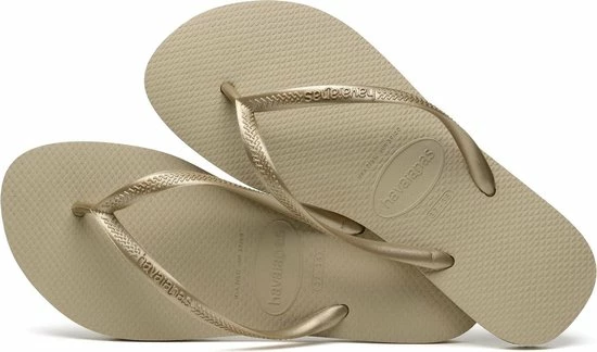 Havaianas Slim Dames Slippers - Sand Grey/Light Golden - Maat 39/40 4 Havaianas Slim Dames Slippers - Sand Grey/Light Golden - Maat 39/40 - Afbeelding 2