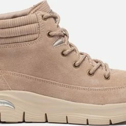 Skechers Arch Fit Smooth Veterboots Taupe Suede - Dames - Maat 40 -Dames-schoenen Winkel 550x331