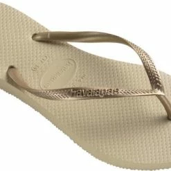 Havaianas Slim Dames Slippers - Sand Grey/Light Golden - Maat 41/42 -Dames-schoenen Winkel 550x338 2